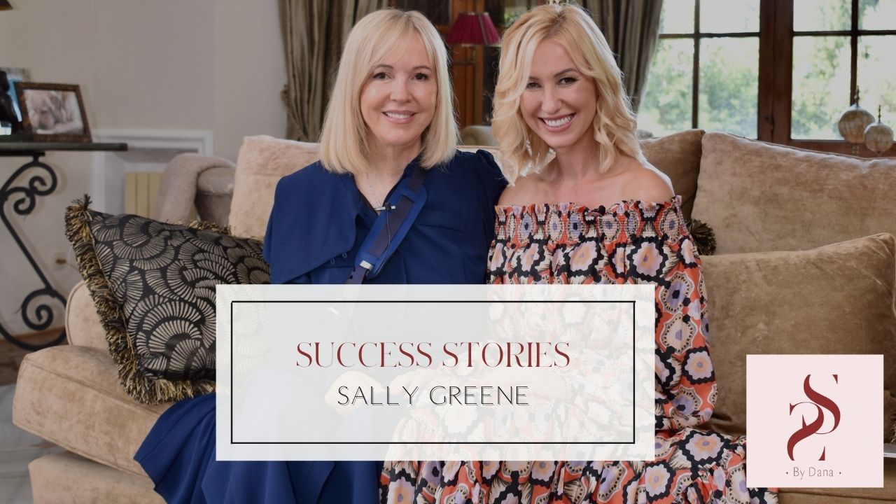 Interview with Sally Greene on grey couch by SSbyDana